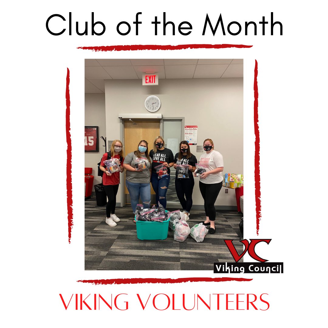 Congratulations to <a href="/GVVolunteers/">GVU Viking Volunteers</a> for being October’s clubs of the month! 🥳 keep up the great work!