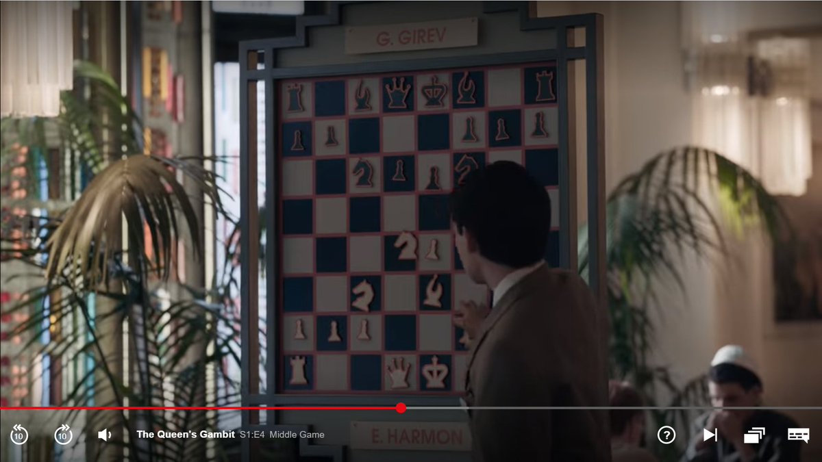 I tried to follow this game in the openings database, but they lost me at this point. In this position it looks like Black plays Ng4, which just straight-up drops the Knight.(On e5 after QxN, White has Nxc6 as an intermezzo before retreating the Queen, which keeps the piece.)