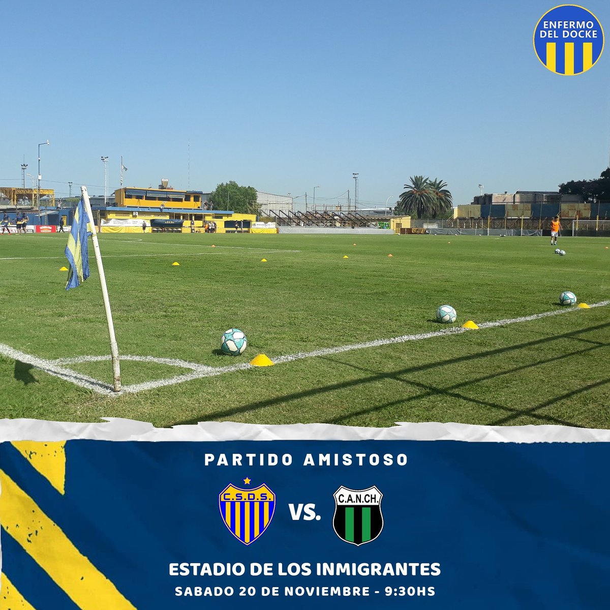 EnfermoDelDocke's tweet photo. Este sabado Dock Sud recibe la visita de la Reserva de Nueva Chicago, en el quinto partido amistoso, en el marco de la preparacion para la vuelta de la competencia oficial.

📆 Sabado 20 de Noviembre.
⏰ 9:30hs.
🏟 Estadio de los Inmigrantes.
🎥 Club Sportivo Dock Sud (Facebook). https://t.co/RjRhcIthgx