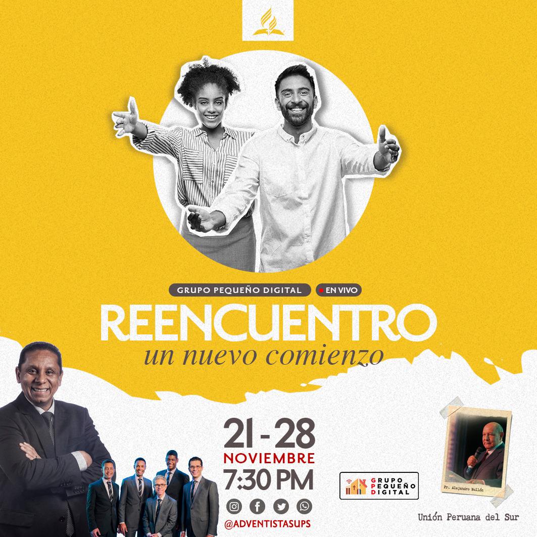 A solo 2 días de #Reencuentro !!!

Del 21 al 28 de noviembre en toda Sudamerica el <a href="/PrLuisGoncalves/">Luís Goncalves</a> estará abriendo la Biblia para compartir esperanza.

Vamos juntos y #CONECTADOS🔌 
#ConcilioUPS 

<a href="/EnzoChavez/">Enzo Chávez</a> <a href="/BogerJr/">Herbert Boger Jr</a>