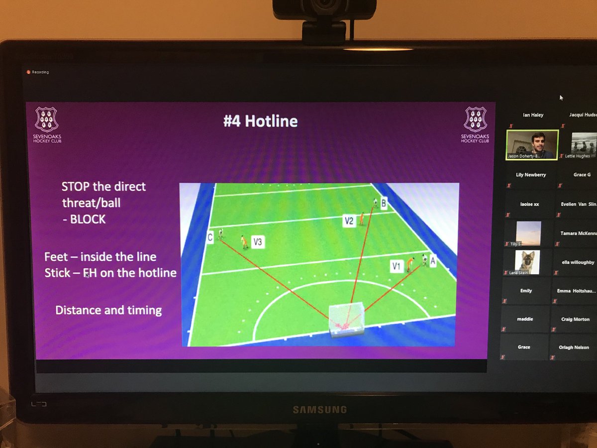 #ThursdayMotivation an insightful session looking at defensive play for the u14 A and B girls this evening. Superb material presented by coaches Jason and Ian and great input from the young players. #lockdownhockey #futurestars ⁦<a href="/SevenoaksHC/">SevenoaksHC</a>⁩ ⁦⁩ ⁦⁦⁦
