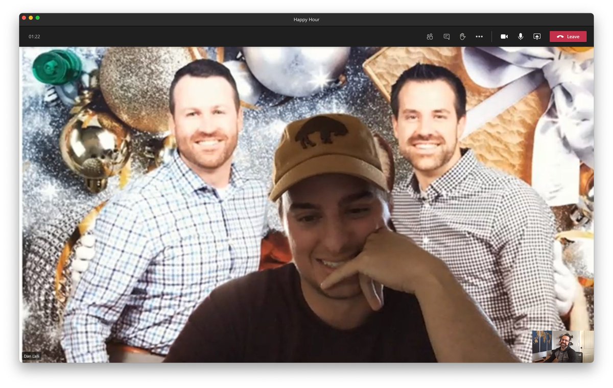 amariotti's tweet photo. .@DanbarMark with the jokes on our "happy hour" call today starring @jryanrichardson!!! #merryxmas https://t.co/X6gU1N7dnr