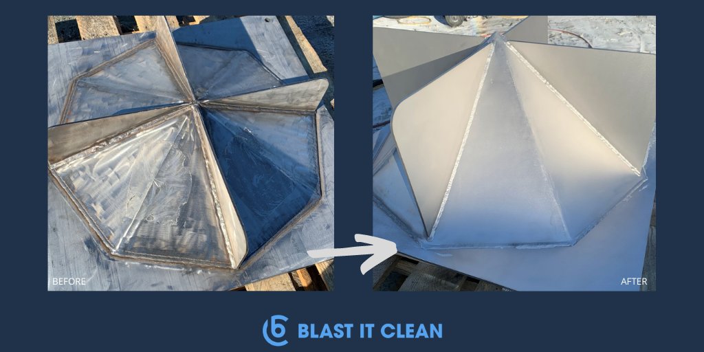 Blast_It_Clean's tweet photo. When you are looking for a smooth finish on metal, #glassbeads are the way to go. Using a fine grit gave us a matte finish on this piece we worked on last year. #TBT #blastitclean #sandblasting #abrasiveblasting https://t.co/ih7MwNq2sd