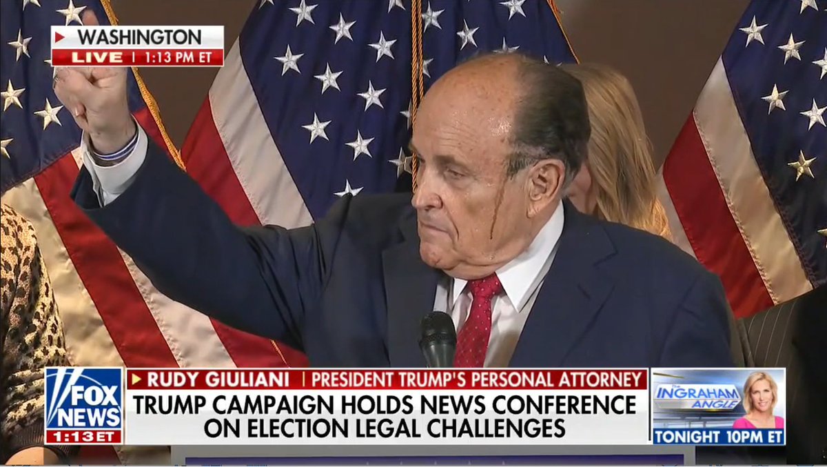 HeleenGroen's tweet photo. Four Seasons Total Hair and Make-Up  #RudyGiuliani https://t.co/AOZoL5F2Uj