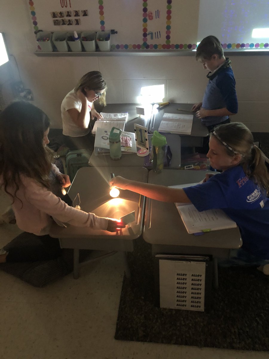 MrsPinckley's tweet photo. Learning all about light with an investigation using mirrors and flashlights.  #TeamDCS #ScienceOfLight https://t.co/bJCC3vyKeI