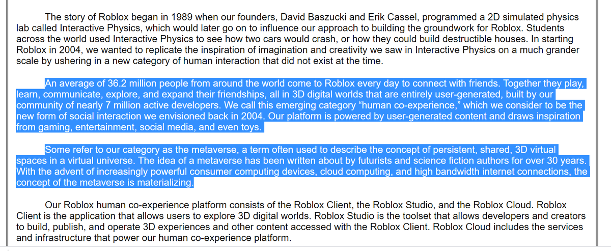 Roblox on defining itself, the Metaverse