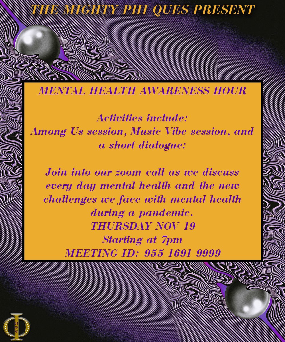 MightyPhiQues's tweet photo. TONIGHT! Come destress w the Ques! 🐶 We’re playing Among Us, some music, and we’ll talk a bit about preservation of mental health. https://t.co/LWegQ7MgEZ