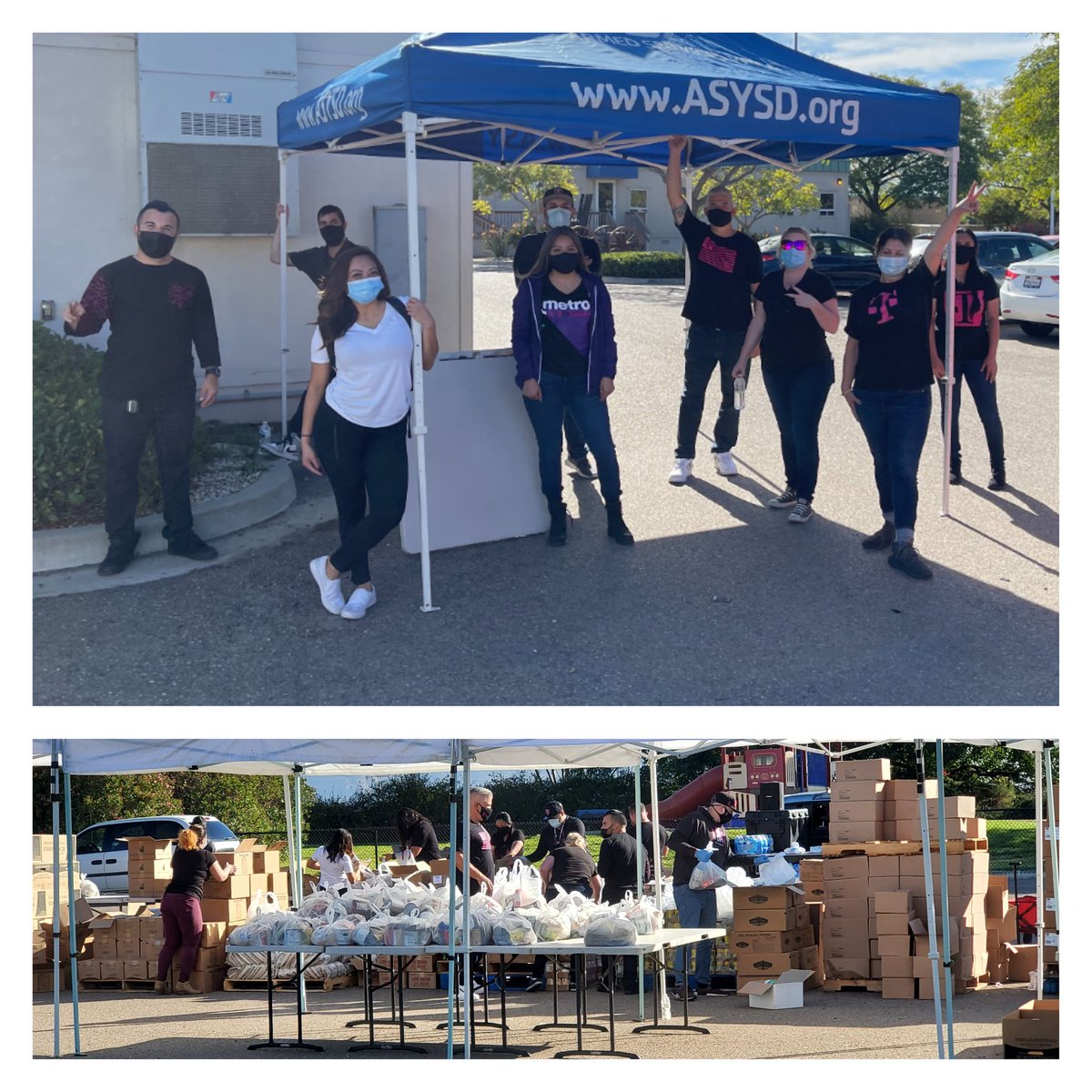 San Diego giving back to our local military community.  
Over 200 families served!  
#TMOJO #CaptureKindness