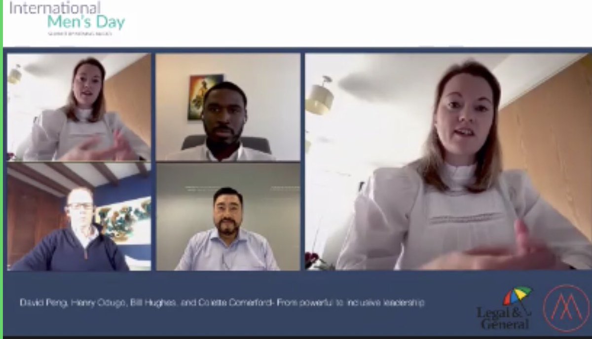theBolaAdesina's tweet photo. @MovingAheadOrg x @LGIM #InternationalMensDay event featuring the Inclusive Leadership panel - @BillHughesLGIM @henry_odogwu David Peng and moderated by @Col_Comerford
A big shout out to all the amazing men and fathers!
#inclusion #LinkedIn #DiversityProject #IMD2020 https://t.co/bf1oMqiuUv