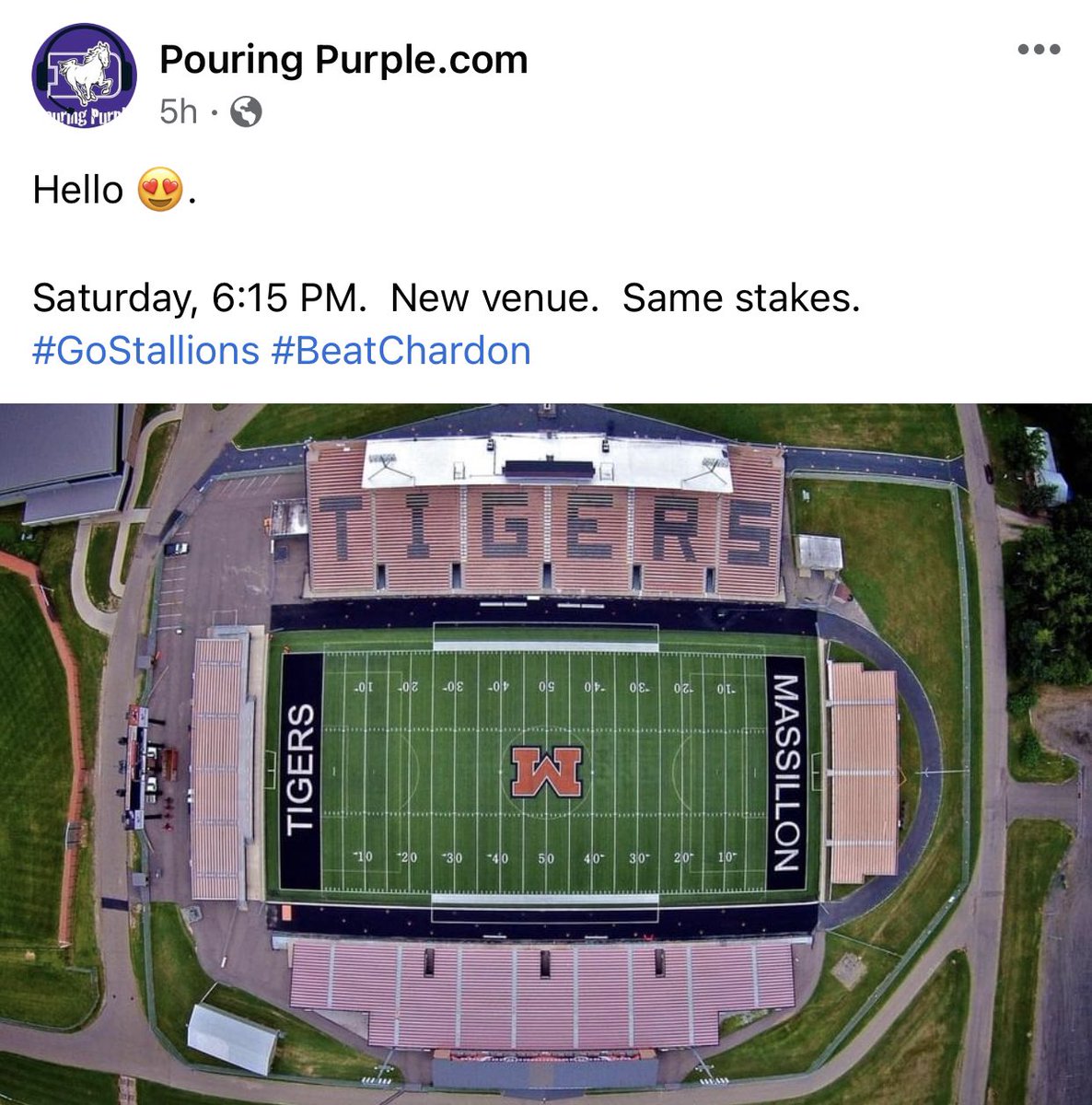 TBuoniRealtor's tweet photo. Good luck @FootballSfd @pouringpurple #BeatChardon https://t.co/DjyTPNNW8j