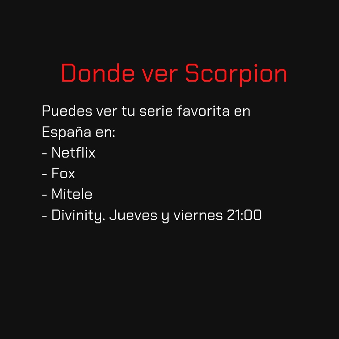 🇦🇺where can you see Scorpion?

🇪🇦¿Dónde puedes ver Scorpion?
#SaveScorpion #GeorgeCheeks #BobBakish @ViacomCBS <a href="/amazon/">Amazon</a> <a href="/ScorpionCBS/">Scorpion</a>