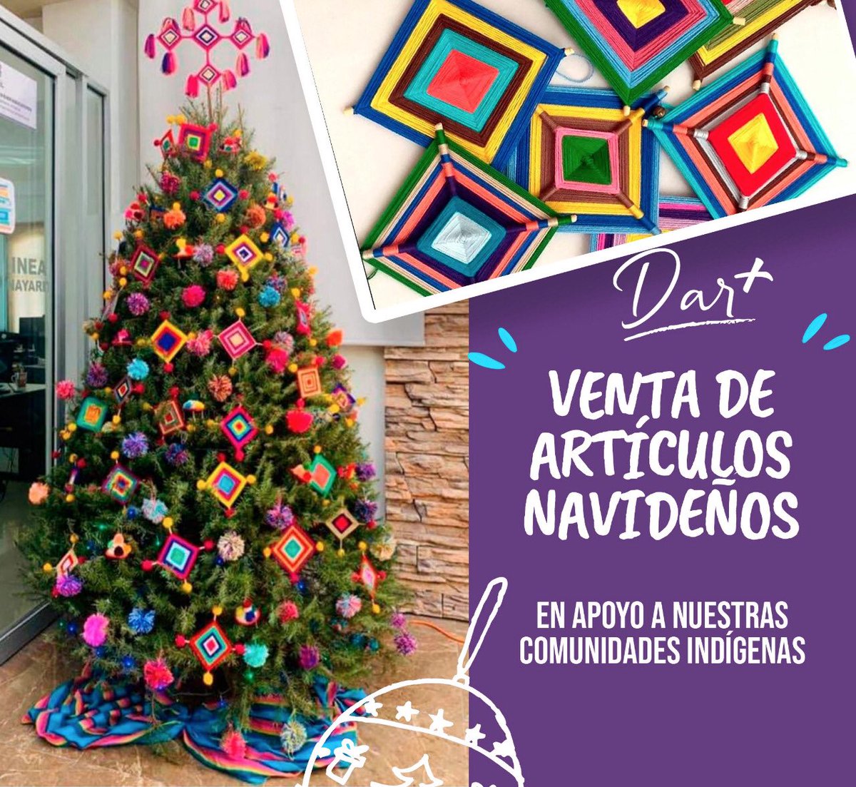 dgo_mas's tweet photo. Esta navidad hagámosla especial, y aprovechemos para apoyar a las comunidades indígenas y a quienes más lo necesitan. 
6 esferas - $490 
6 ojos de Dios- $450 

#TodosPodemosDarMás https://t.co/3v7iImUqkm