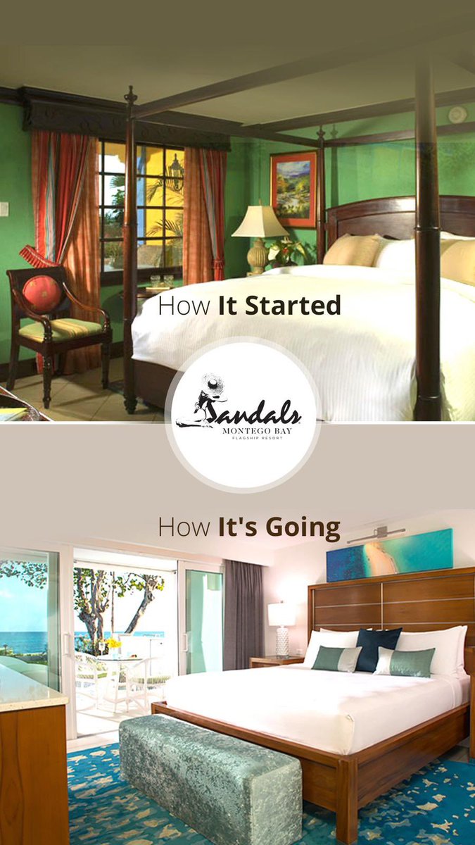 AdamStewart's tweet photo. #TBT - Sandals Montego Bay Then &amp; Now. https://t.co/byF42ycFw6