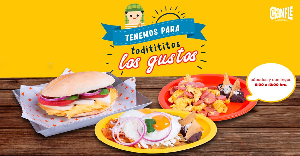 ChanfleyRCh's tweet photo. ¿No gustan pasar a desayunar a Chanfle y Recontrachanfle este fin de semana?🍳 https://t.co/lVVQlQWnrf
