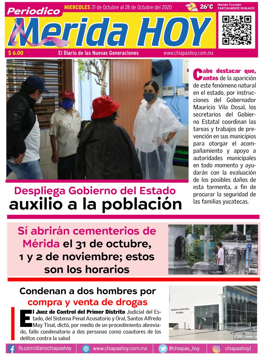 Chiapas_Hoy's tweet photo. #GrupoRocaf
#Merida 
Nuestra portada de esta semana: #MeridaHoy 
Gobierno del Estado de #Yucatán
#MauricioVila https://t.co/Uu0lx0UgVX