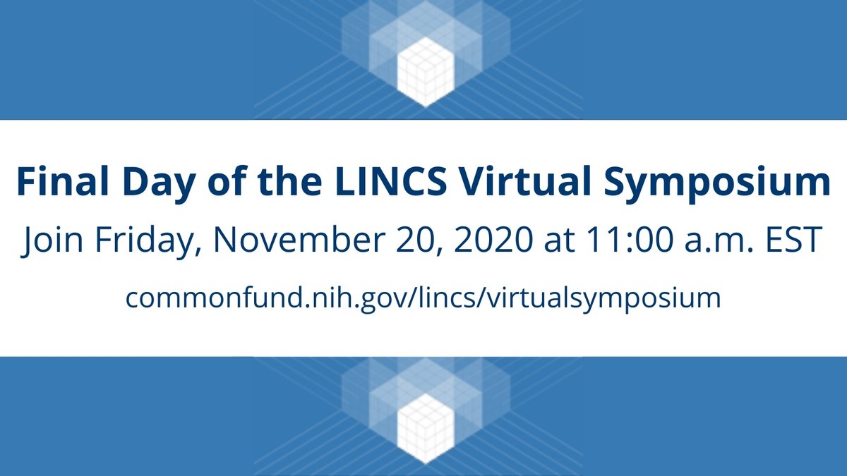 NIH_CommonFund's tweet photo. Enjoyed today's #LINCSVirtualSymposium poster sessions &amp; workshops from @NeuroLINCS, #BroadTranscriptomics, #DToxS, #HMS_LINCS, #MEP_LINCS, &amp; @BD2KLINCSDCIC? There's even more to learn about #NIHLINCS tomorrow! Join us as we'll be kicking off at 11:00 a.m. EST: https://t.co/6xblvt5q4o