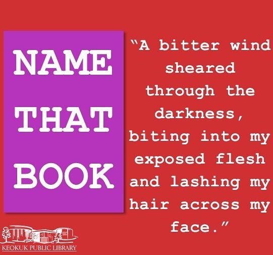 Keokuk_Library's tweet photo. Can you name the book based off the first sentence? Message us your guess! The answer will be  revealed tomorrow at 4:00 PM! https://t.co/SBIzK99Yrq