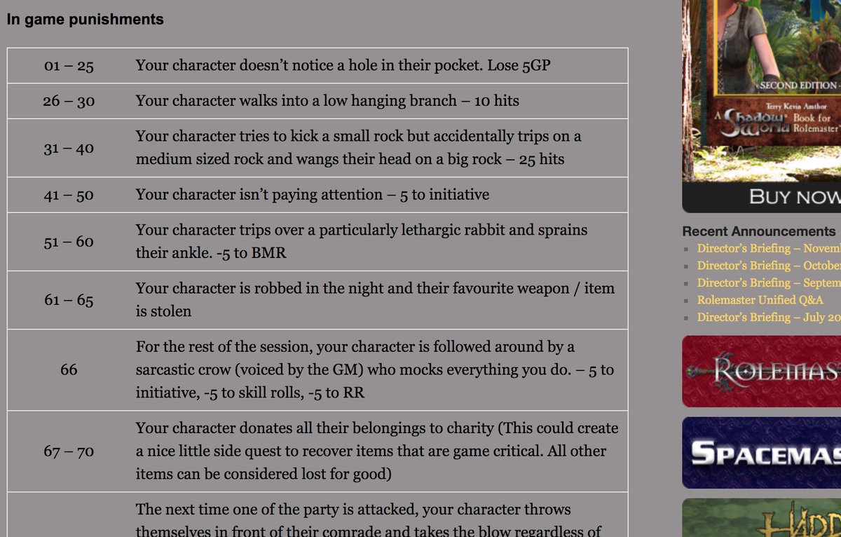 HeroFactoryRPGs's tweet photo. Punishment tables for #RPG Players:
https://t.co/ho1d6sZyaE https://t.co/k1jUZXFs8b