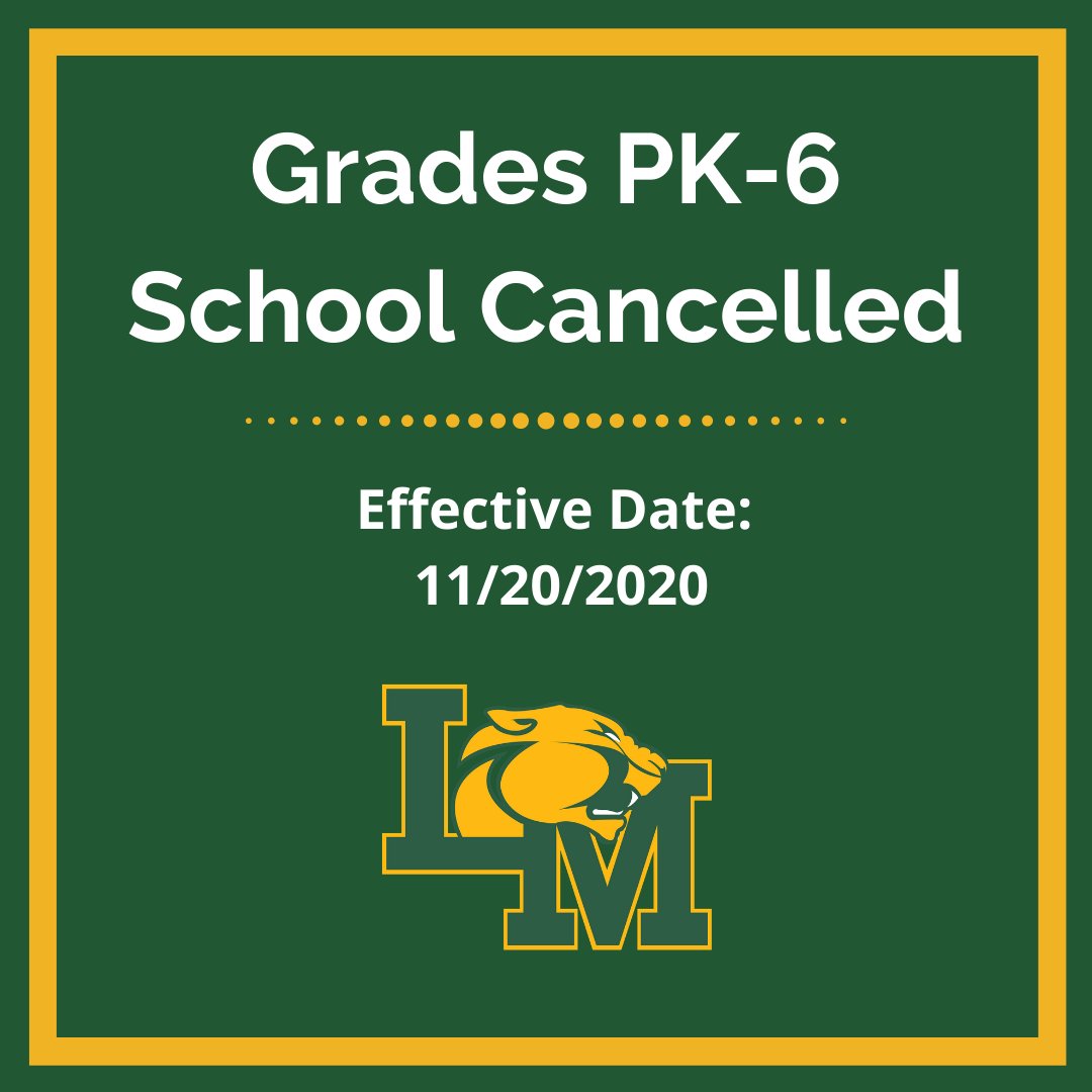 Little Miami school day for Pre-K through 6th Grades will be cancelled Friday, November 20, 2020. PK through 6th grade students will not be receiving online instruction tomorrow. Get more: ow.ly/ZCua50CpFQY