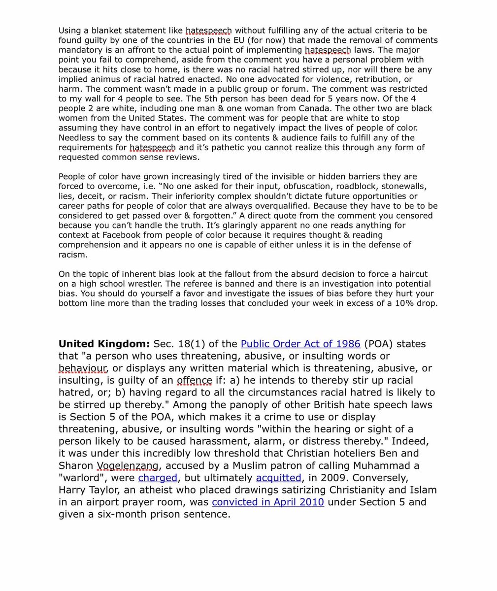 ColoMMJDaily's tweet photo. “Nothing at Facebook is somebody else’s problem.”

Biggest lie in tech, fool. Explain your bullshit lyin ass moderators. You thought I’d do anything for you at the point in question which had resulted in 3-4 bans &amp; suspensions of at least a week by the end of 2018 for hatespeech? https://t.co/5Cr1gsJ97h