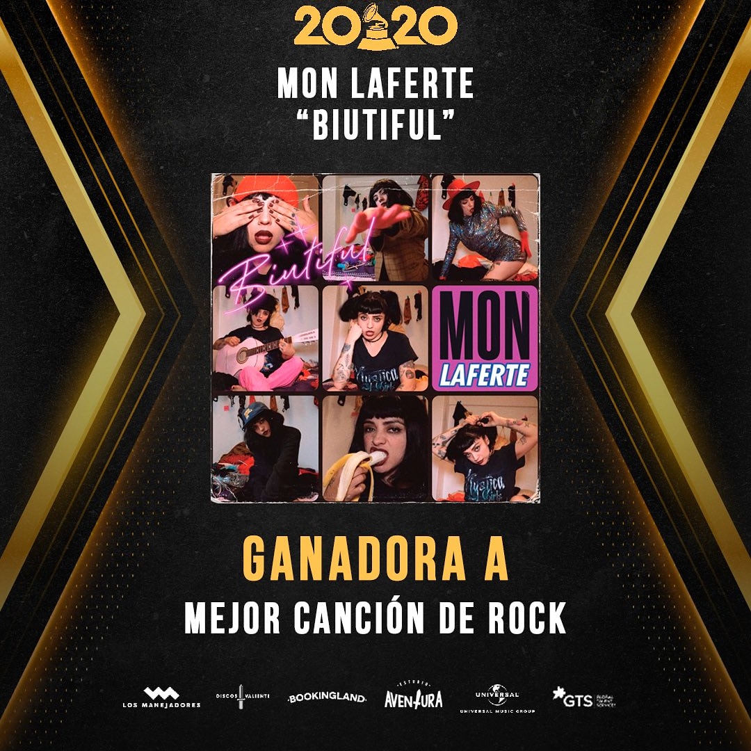 AmlopezJ's tweet image. Estoy bien feliz porque @monlaferte ganó su 3er #Grammylatino 😀
Muchas felicidades Monserrat!
Te Amo mucho ❤
#BIUTIFUL 
#MejorCancionDeRock