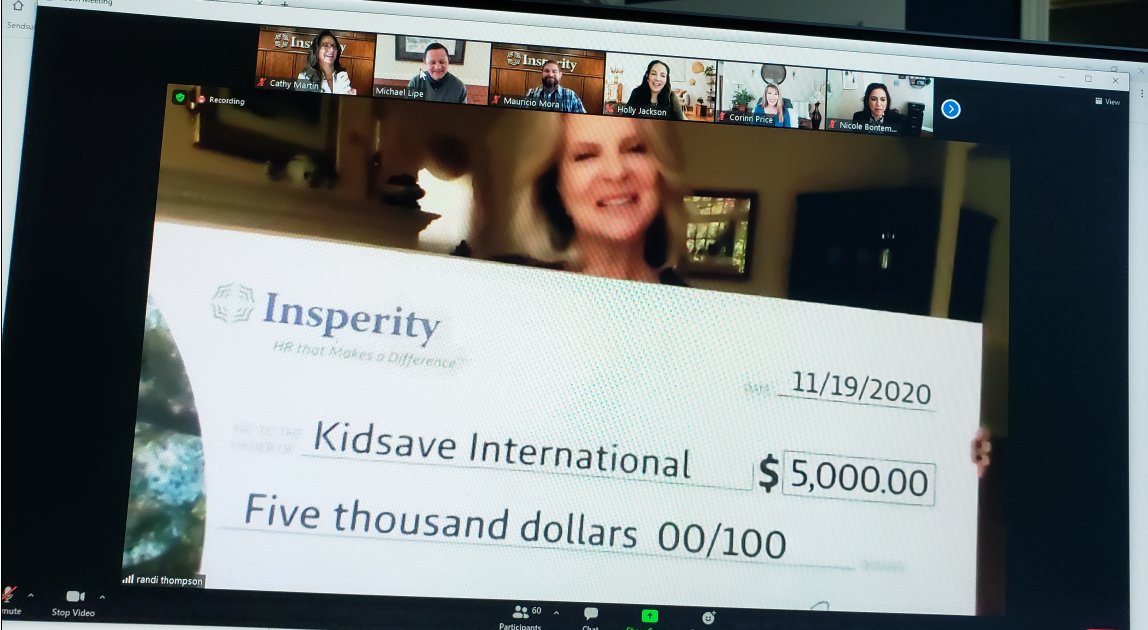 Insperity's tweet photo. #Congrats to our 2020 #InsperityCommunityHeroes recipients, @ONEHOPEWINE &amp; @Kidsave! 

Today’s virtual celebration honored these amazing organizations that, through the passionate efforts of their teams, have found ways to give back to their communities. https://t.co/k442Y5v0ul https://t.co/H5HGekueWT