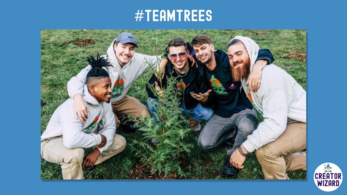 By December 2018, he had given $1M through various videos.In late 2019, he successfully launched a fundraising campaign called  #TeamTrees to plant 20M trees by the end of the year.All of these stunts have earned him the title of "YouTube's Biggest Philanthropist."