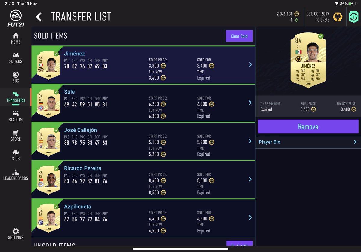 RobFUTTrader1's tweet photo. #sbcfodder #fodder rose nicely today (Xbox)!
Mostly 84-86 rated non-GK players; CBs and Serie A players yielded the highest ROI.
I would suggest selling because I don’t see fodder rising tomorrow to make Bamba and Khedira SBCs even more unaffordable? Surely EA have it planned https://t.co/5qfQflpcoo