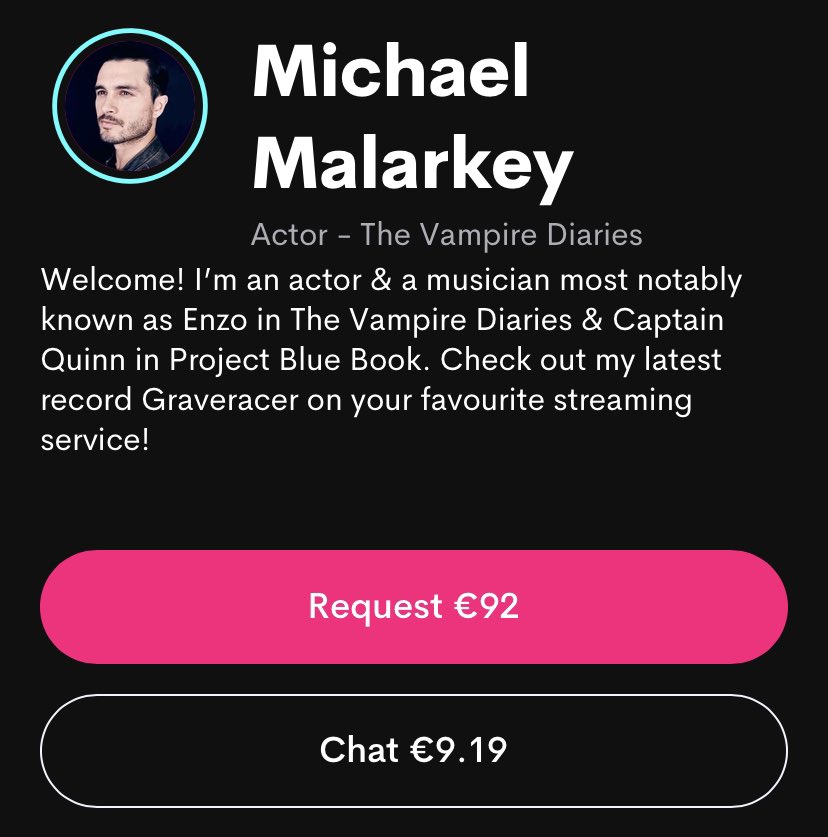 ✦ 𝙞𝙣𝙨𝙩𝙖𝙜𝙧𝙖𝙢 ➞ <a href="/mkmalarkey/">michael malarkey</a> _ 𝙷𝚎𝚢 𝚏𝚊𝚖; 𝙸’𝚖 𝚗𝚘𝚠 𝚘𝚗 <a href="/BookCameo/">Cameo</a> 𝚊𝚗𝚍 𝙸 𝚌𝚊𝚗’𝚝 𝚠𝚊𝚒𝚝 𝚝𝚘 𝚜𝚎𝚗𝚍 𝚢𝚘𝚞 𝚙𝚎𝚛𝚜𝚘𝚗𝚊𝚕𝚒𝚣𝚎𝚍 𝚟𝚒𝚍𝚎𝚘 𝚖𝚎𝚜𝚜𝚊𝚐𝚎𝚜, 𝚊𝚕𝚜𝚘 𝚍𝚒𝚛𝚎𝚌𝚝 𝚖𝚎𝚜𝚜𝚊𝚐𝚎𝚜! 𝚠𝚠𝚠.𝚌𝚊𝚖𝚎𝚘.𝚌𝚘𝚖/𝚖𝚊𝚕𝚊𝚛𝚔𝚎𝚢 💙