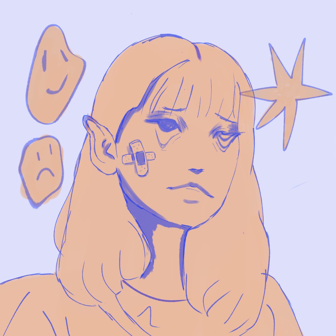 madusclub's tweet photo. autorretrato que fiz hoje num app pra celular 🥺 admiro vcs q desenham regularmente no celular, tem q ter mt pacienciaaaaa https://t.co/UJyjvZ7lKc