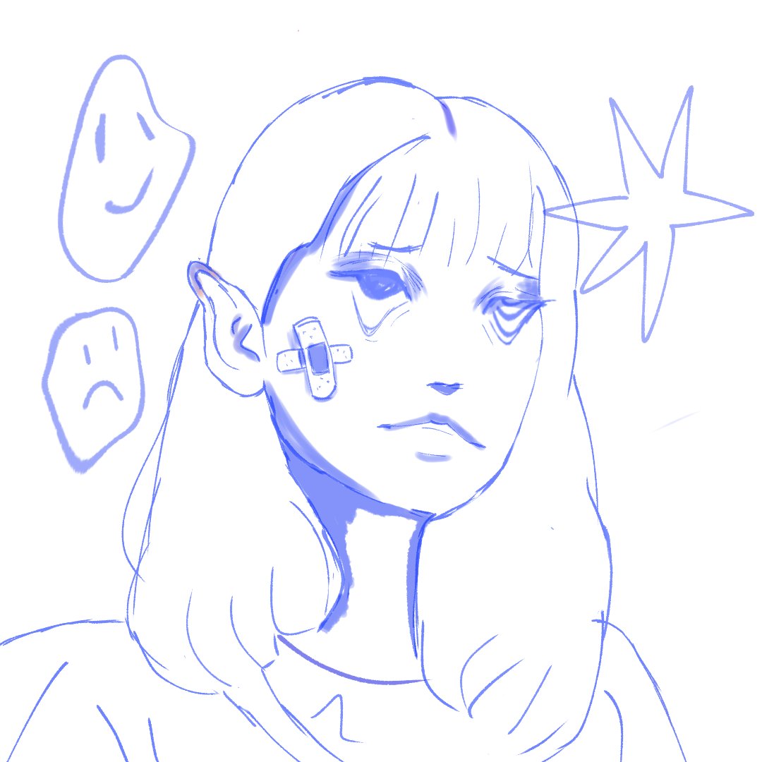 madusclub's tweet photo. autorretrato que fiz hoje num app pra celular 🥺 admiro vcs q desenham regularmente no celular, tem q ter mt pacienciaaaaa https://t.co/UJyjvZ7lKc