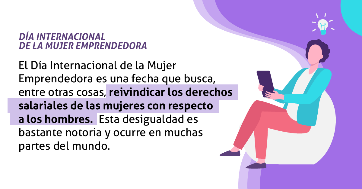 Isabel Sánchez auf Twitter: "Hoy se conmemora el Día Internacional de la Mujer  Emprendedora. Nos permite reflexionar sobre la reducción de la disparidad  de género en la fuerza laboral, para producir un