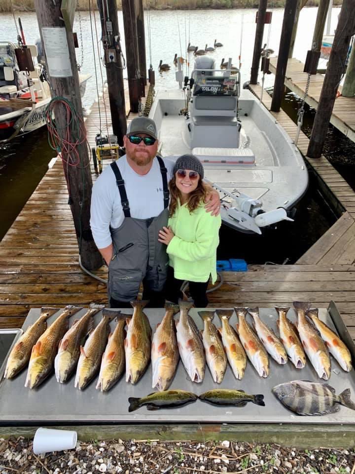 dufrenesguide's tweet photo. Hattiesburg MS customers #fishing day 1 of 2 this am. limits of #redfish by lunch. #DufrenesGuideService #MinnKota 
#Humminbird 
#Talon 
#Solix 
#OptimaBatteries 
#Breakline
#BomberLures #PennFishing #BerkleyFishing
#Seatow
#MinnKotaPro
#HumminbirdPro https://t.co/X6wm0YGvmY