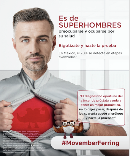 ferringmx's tweet photo. BIGOTÍZATE Y HAZTE LA PRUEBA.  Es fundamental que los hombres a partir de los 40 años acudan al urólogo y se hagan la prueba. El diagnóstico oportuno del cáncer de próstata ayuda a tener un mejor pronóstico. 
.
#MovemberFerring #FerringMX https://t.co/ZAigd662gK