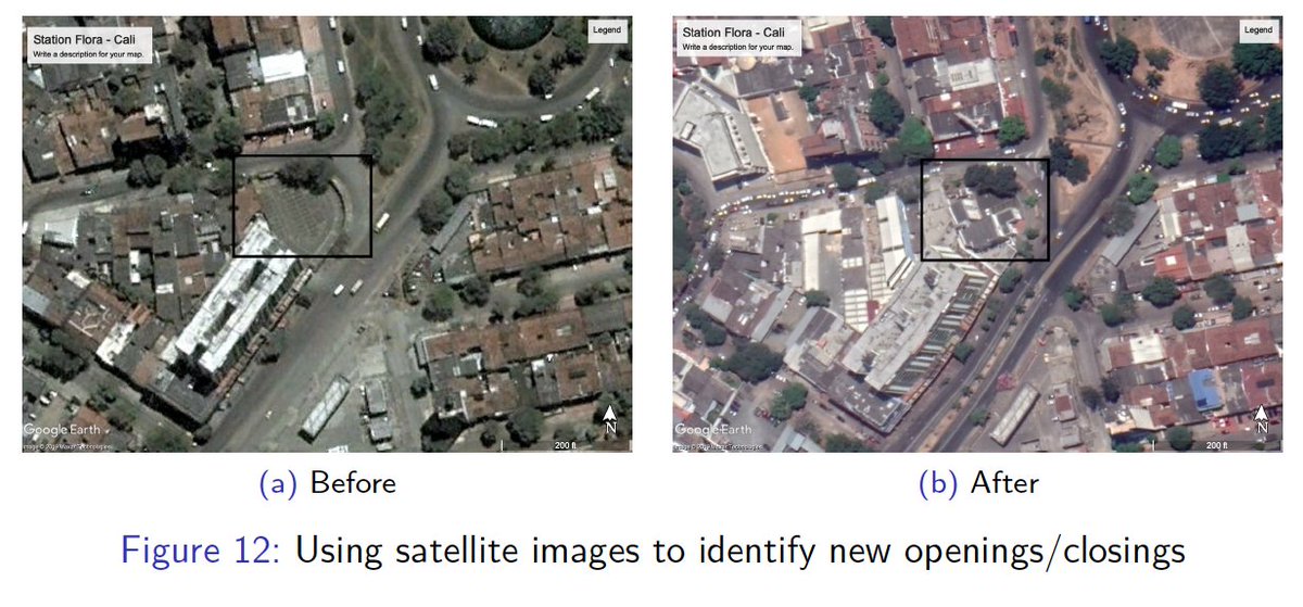 Miguel has several ways to estimate the localized crime impacts of the stations: a broad differences-in-differences; inner versus outer rings; etc.Let's focus on his preferred one: grid cells that receive a station late compared to those that got one early.
