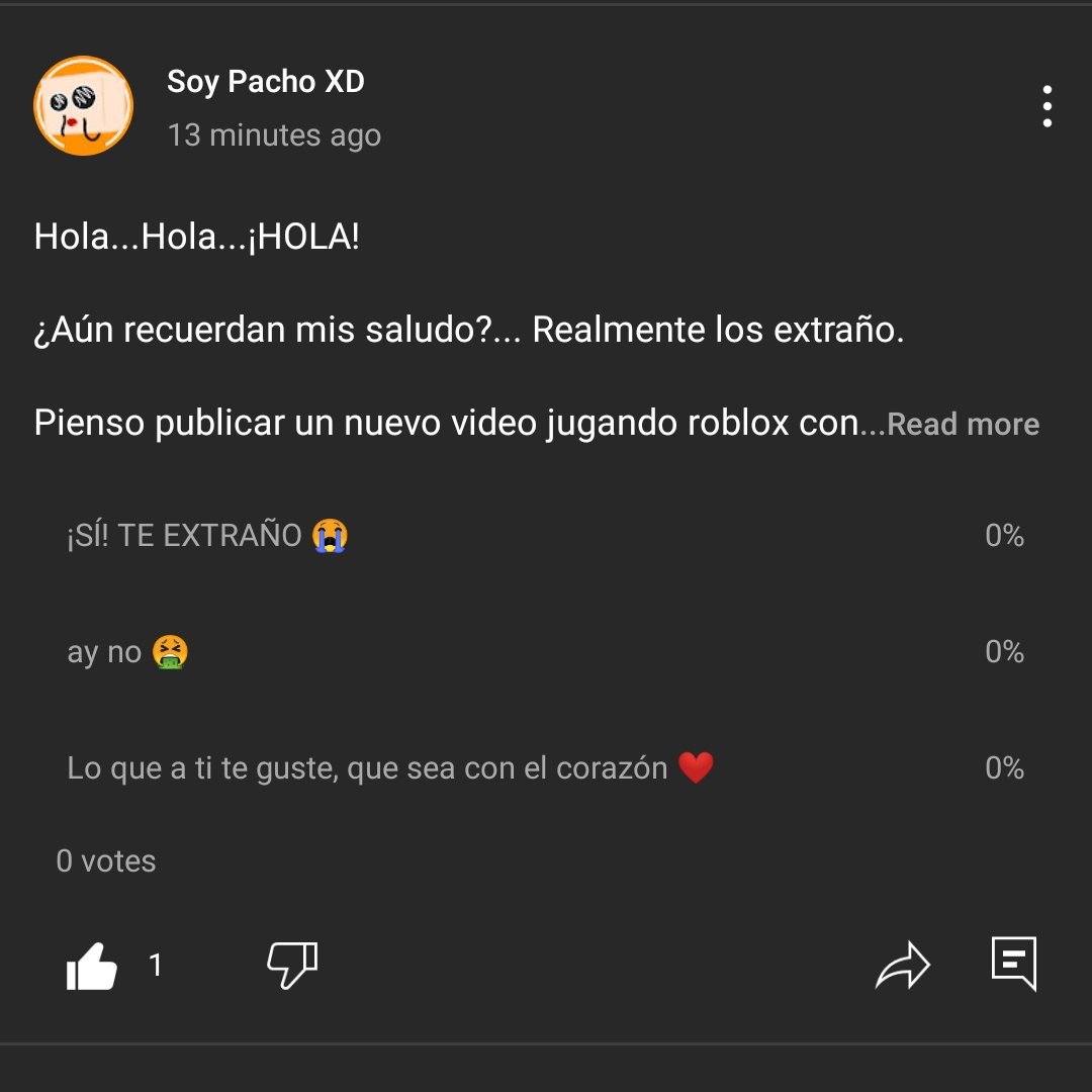 SoyPachoXD's tweet photo. Los espero en: https://t.co/ApNZg3w0Gh

Déjenme su opinión. Su opinión es importante para mí ❤️ https://t.co/NjJhDiqVzI