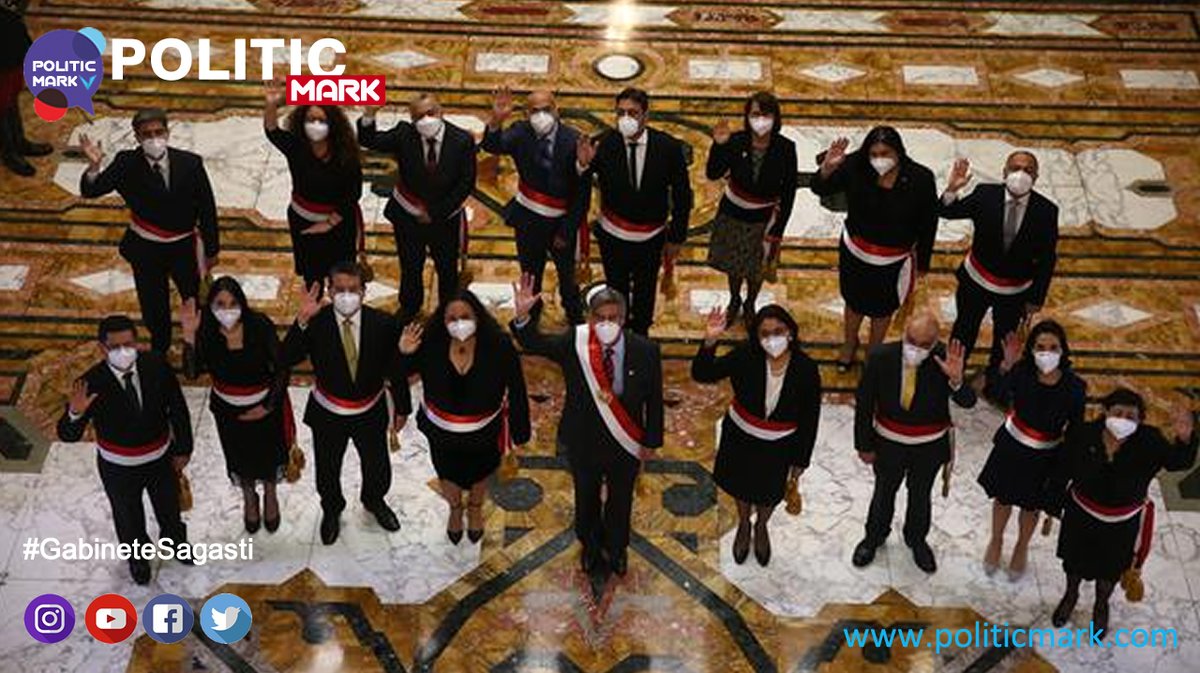 PoliticMark's tweet photo. Felicitaciones al Gobierno del Perú liderado por Francisco Sagasti @FSagasti Presidente de la República del Perú y al nuevo gabinete Ministerial 2020-2021

Los mejores deseos y exitos para esta nueva etapa democrática.

#PoliticMark
#GabineteSagasti
#RumboAlBicentenario https://t.co/VJcuanvJaA