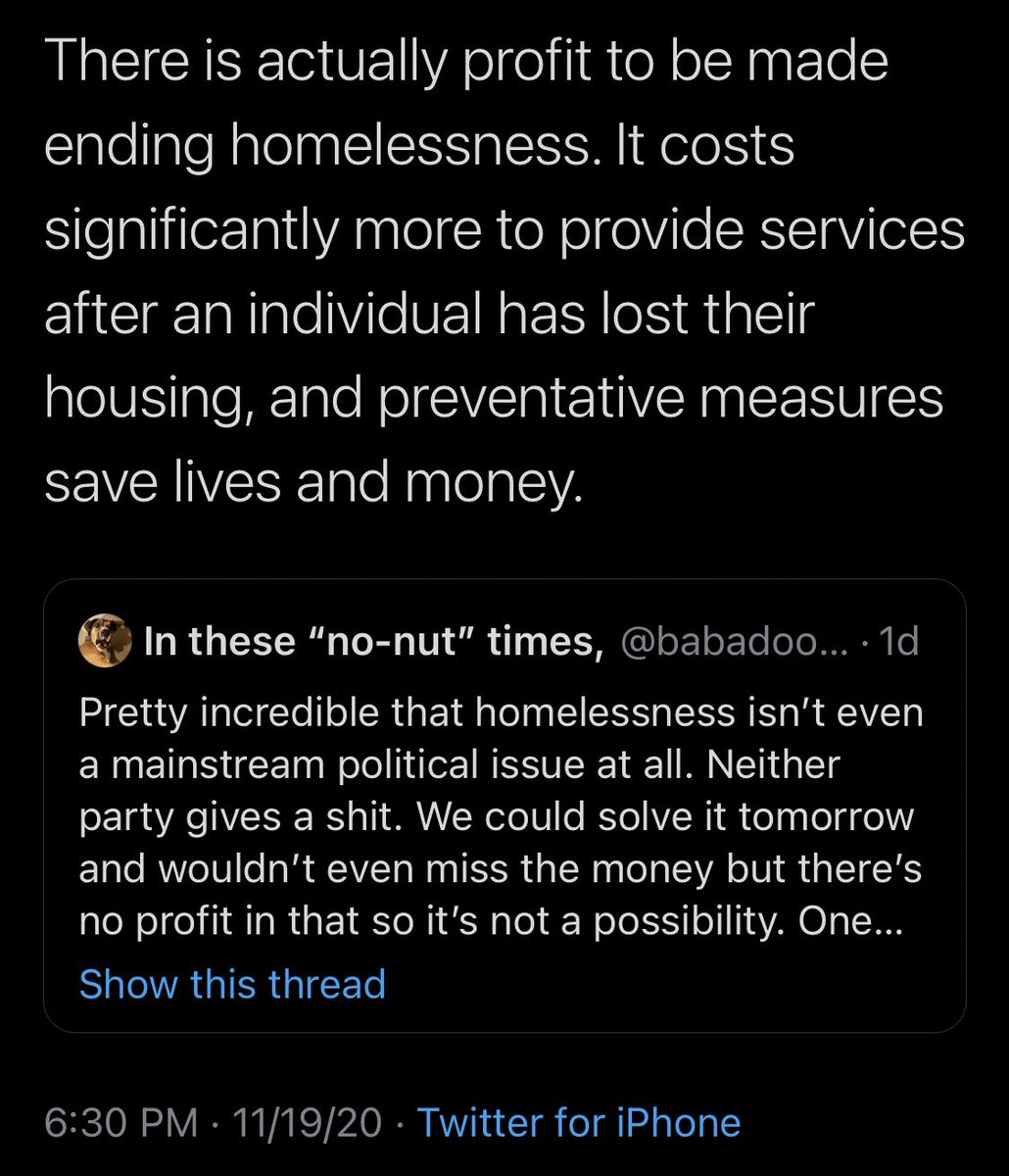 babadookspinoza's tweet image. Because a lot of people have made this comment: that’s not profit. That’s the community saving tax money, and the actual economy (not the Dow) growing. Profit is money gained from capitalist enterprises like landlordism—wealth generated by the working class but owned by others.