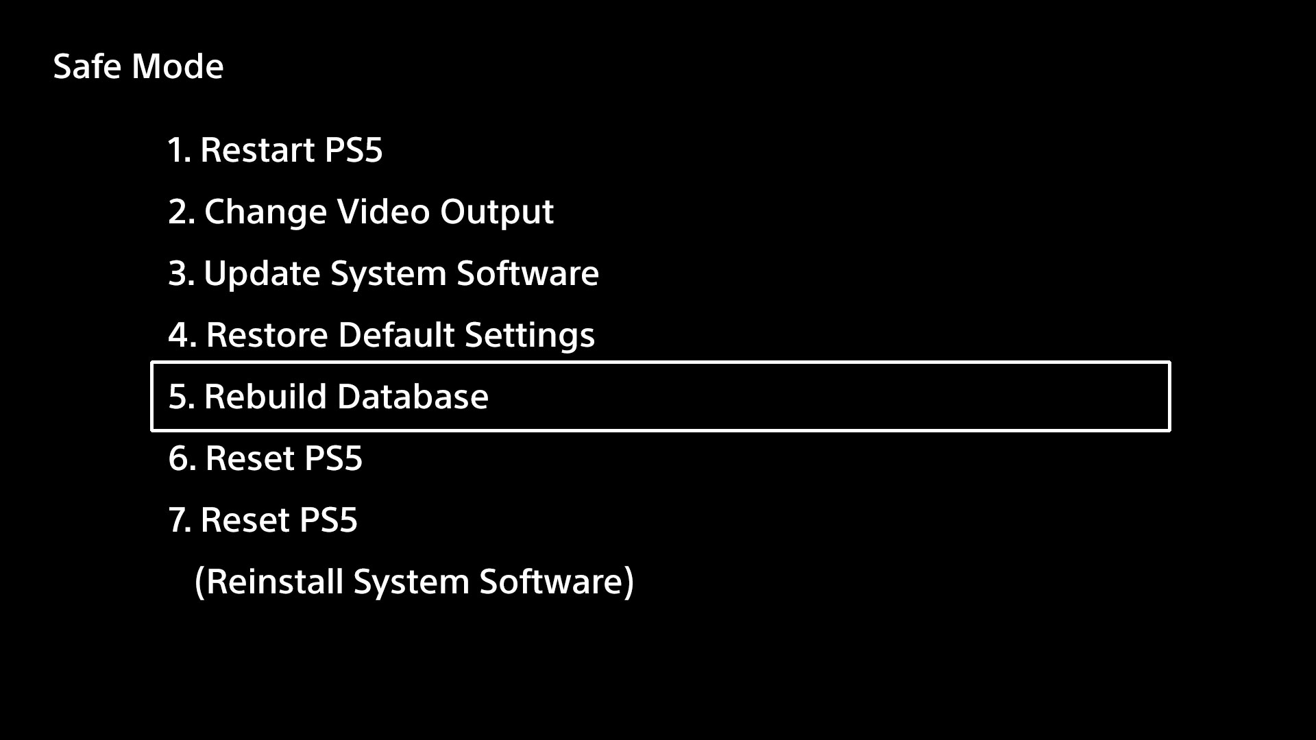 Пс 5 загрузка. Ps5 safe Mode. Безопасный режим ps5. Безопасный режим PLAYSTATION 4. PLAYSTATION 5 ошибка.