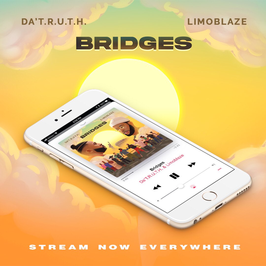 Limoblaze's tweet photo. Read. Bridges is out everywhere! Make sure you and your friends hear it fam, it’s a blessing 
Limoblaze x @truthonduty 

https://t.co/Cxqc1VryrJ https://t.co/NXurkngEr6