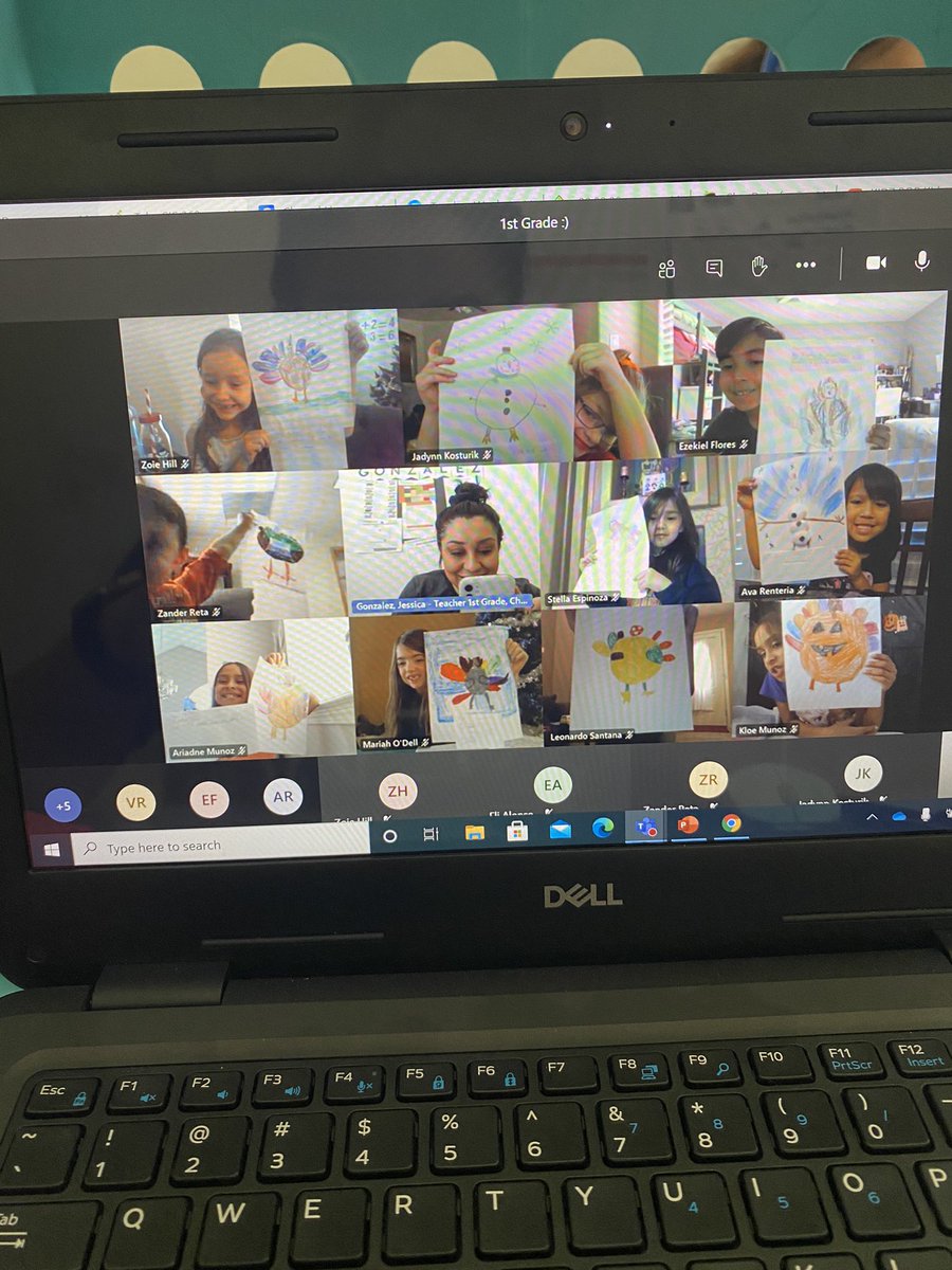 We disguised our turkey today. They had so much fun listening to story Turkey Trouble and making there turkey. #cje #teamsisd #virtuallearning #1stgraderocks