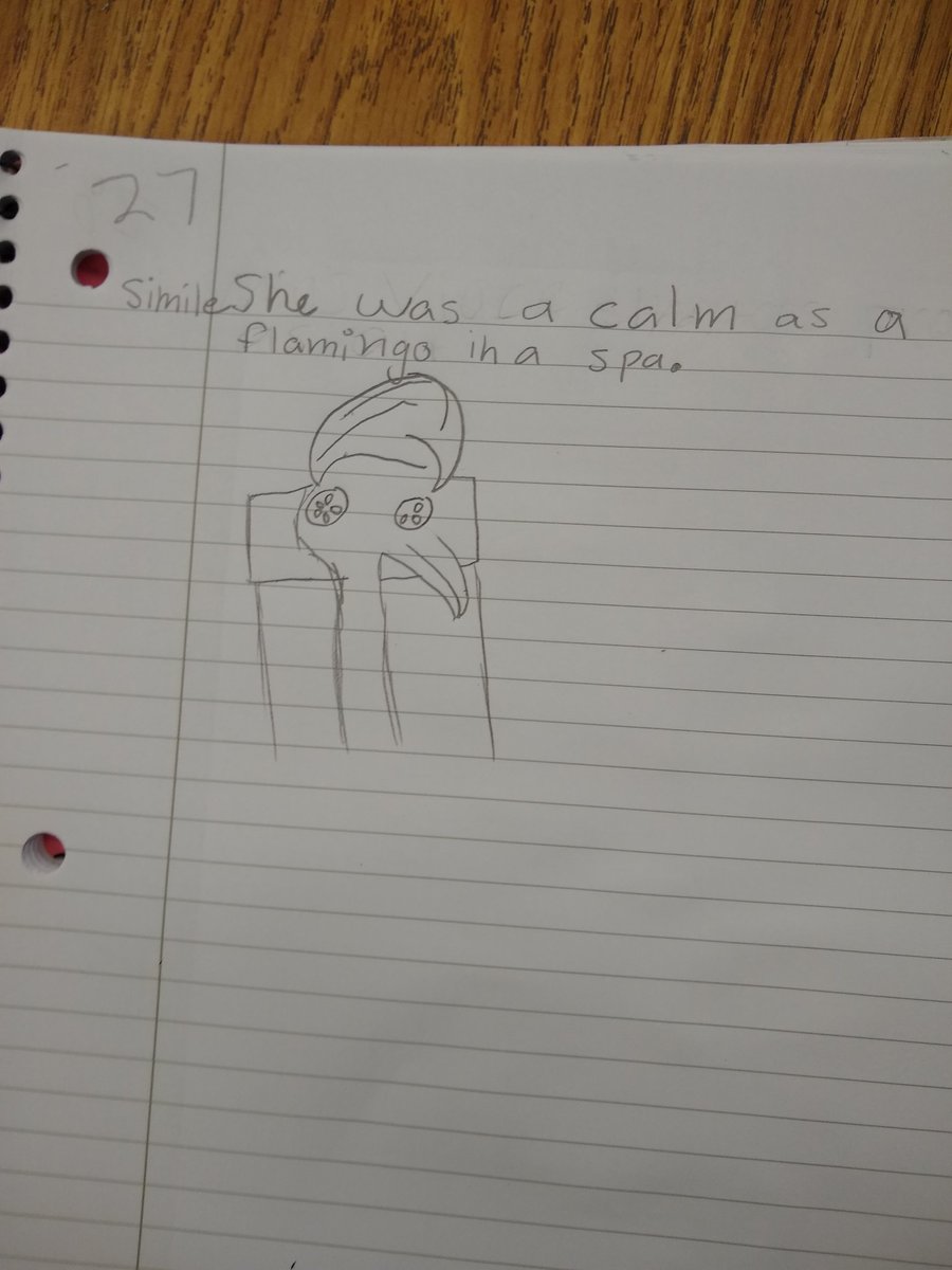 allisontmonroe's tweet photo. 5th graders illustrating figurative language. We learned how figurative language paints a picture for our readers. #rocketswrite @VaughanRockets https://t.co/stWsetj0mL