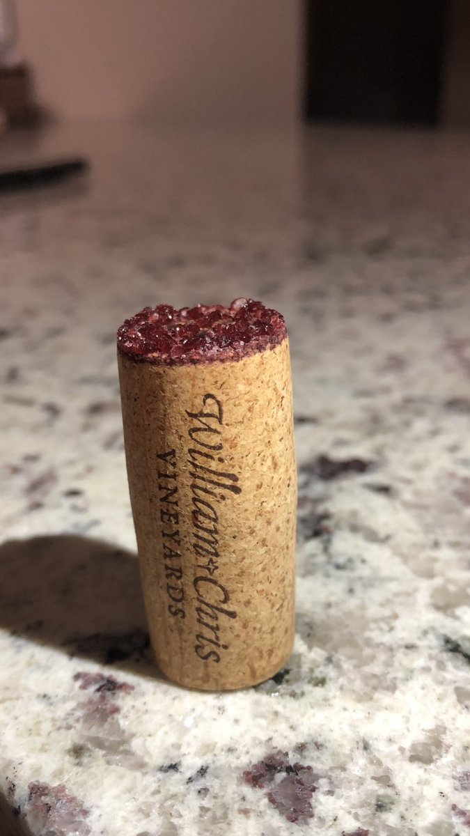 What a nice surprise in our bottle of 2018 Skelton Key from <a href="/WilliamChrisVin/">William Chris Vineyards</a>! Wine crystals!