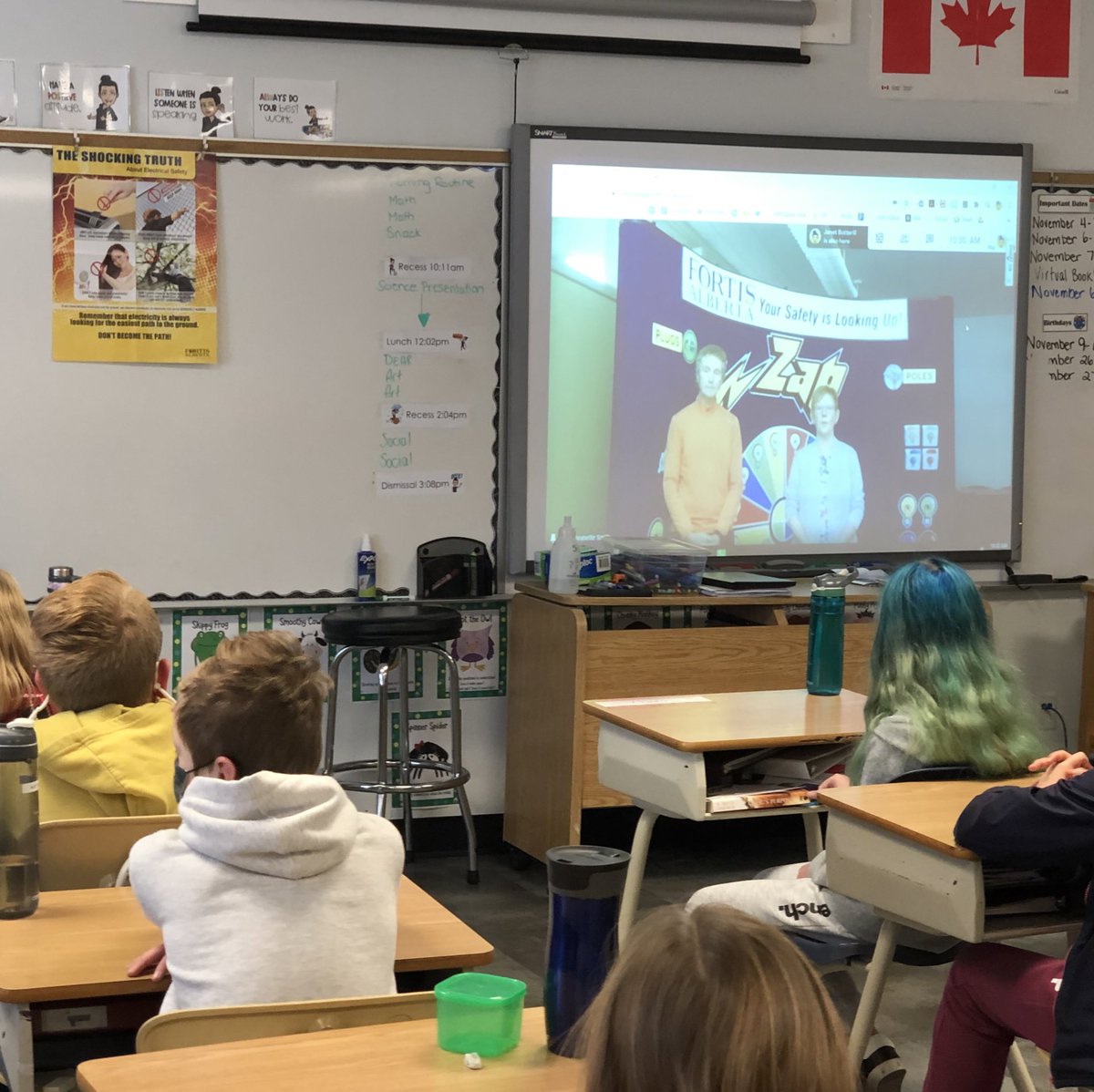 MissBotterill's tweet photo. Thanks @FortisAlberta for our ZAP Presentation on Electrical Safety! #GradeFive #Science #Electricity #Safety #EIPSlearns #EIPSTeaches @GlenAllanElem @eips https://t.co/iJGnl35FxM