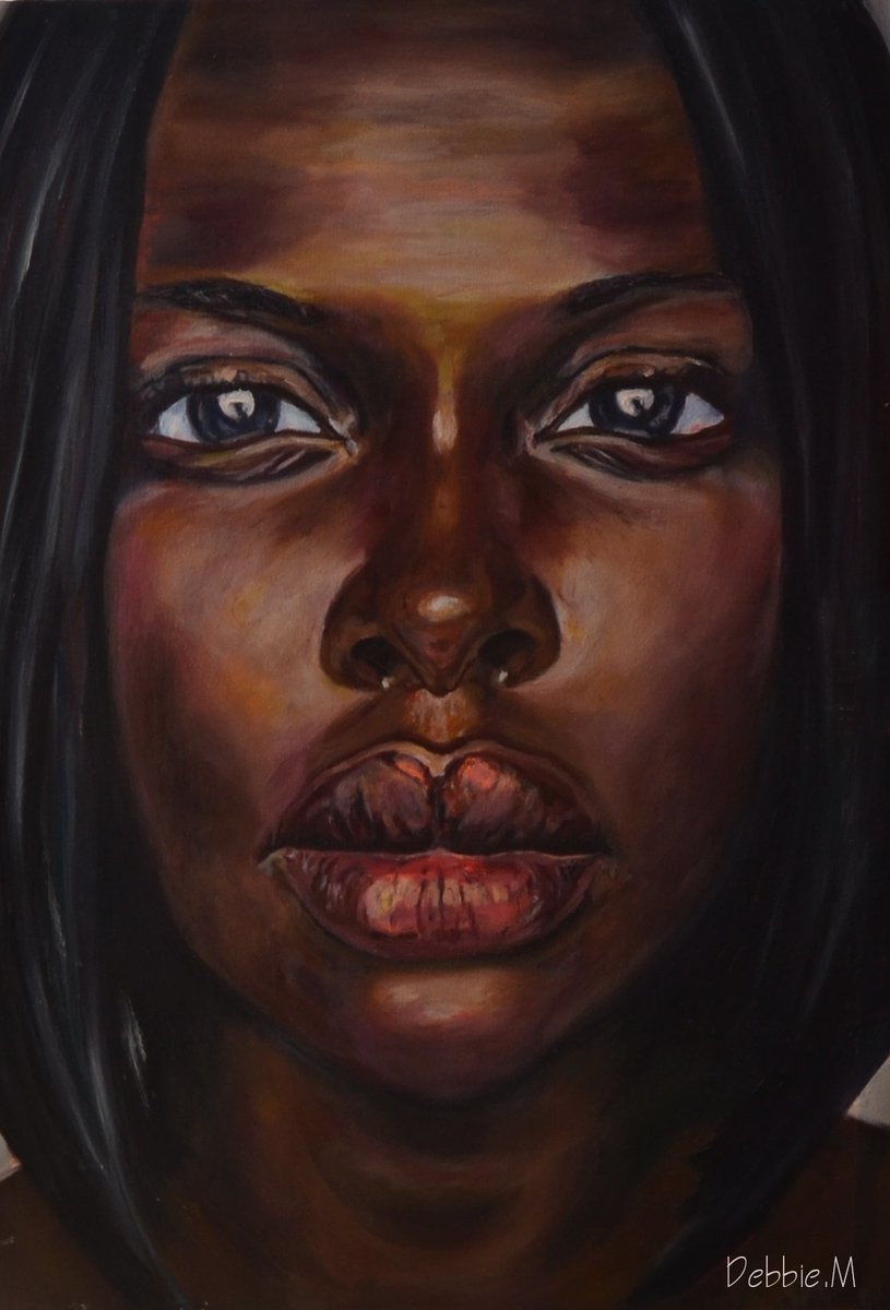 DebbieMwema's tweet photo. Oil painting on stretched linen (100cm by 75cm)
This took a couple of https://t.co/WiK7P8hFN0 aim was to enjoy the process of #creating and not over think while I paint. #Melanin #brownskingirl 
#oilpainting 
Model: @itsanyiech 
Photographr: @katewhytephoto https://t.co/VhkZnnLyN5