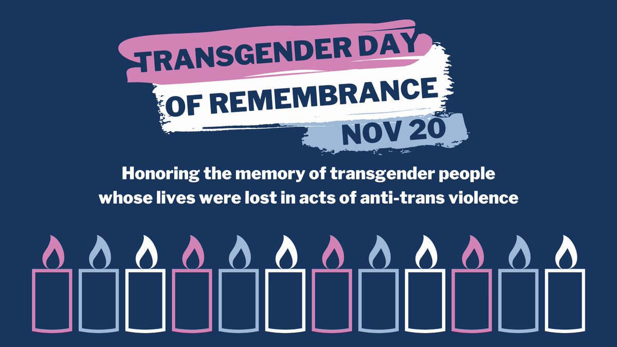 uw_diversity's tweet image. Please join us in remembering and honoring the transgender people whose lives were lost to anti-trans violence of all kinds in the past year. #TDoR2020 #TransLivesMatter #BlackTransLivesMatter  

students.wisc.edu/news/transgend…