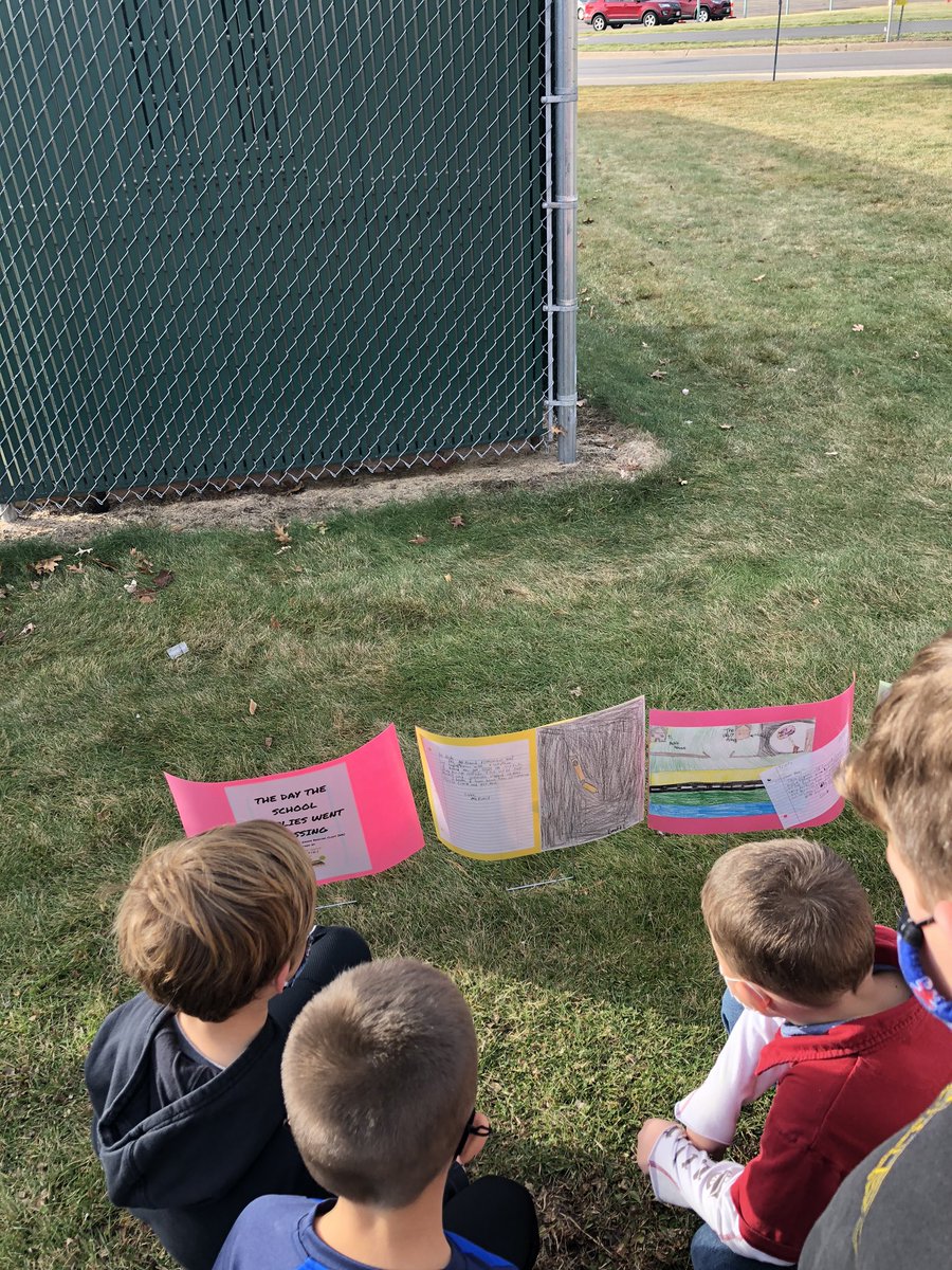 My class and I sure enjoyed the beautiful, warm weather today! #pinespride #secondgraderocks