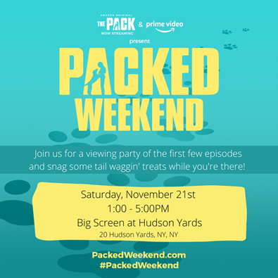 AlliedEx's tweet photo. Hey New Yorkers! AGM has partnered with Amazon Prime Video to put together a special PACKED WEEKEND. We’ve taken the world to the dogs in celebration of Amazon Prime Video’s new show The Pack. Find all of the details at https://t.co/itnrFe1Mhi! #PackedWeekend #ThePackTV https://t.co/TrApGovkRF