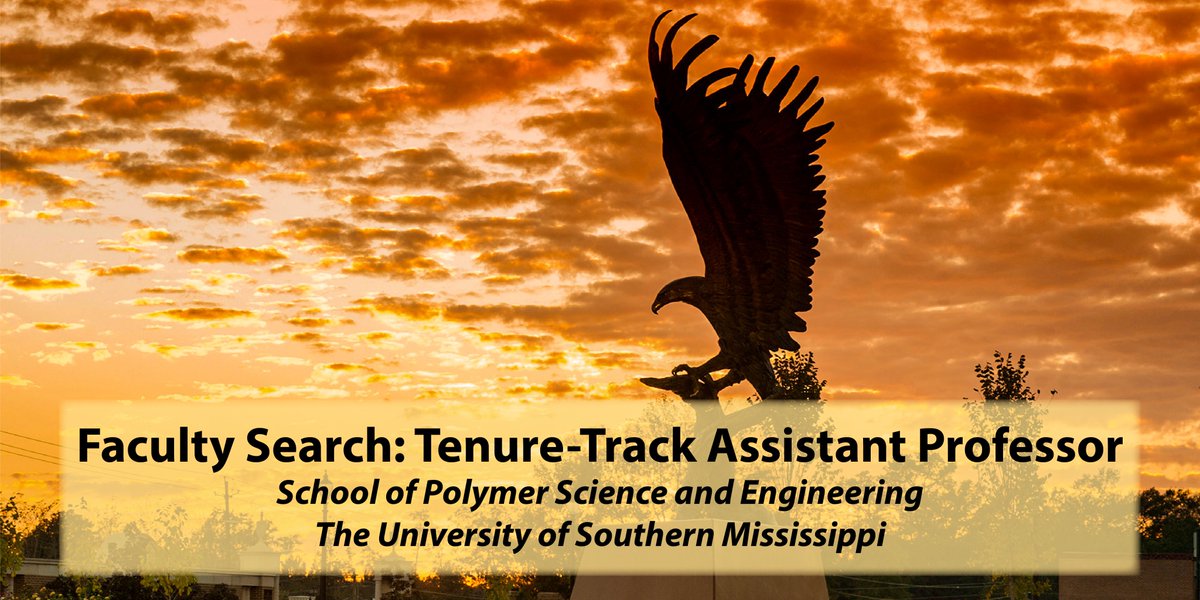 Excited to launch the search for our next faculty colleague! Follow the link for details on our position for an Assistant Professor in Polymer Science and Engineering. <a href="/USM_Polymers/">USM Polymer Science & Engineering</a> bit.ly/2KjH7c5