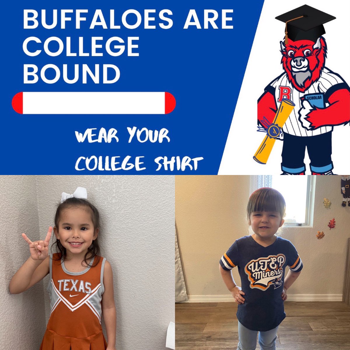 Day 4 of GenTX: It all starts in Pre-K!!!
❤️🐃💙
Our little Buffs are college and career ready! #PreKROCKS #21stcenturyBuffs #TeamSISD @SGTCarrasco_ES @JFCarrasco_JCE